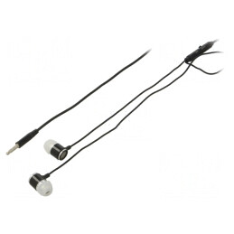 Căști In-Ear cu Microfon Jack 3,5mm Negru 0,9m | Electronic-mag.ro | Componente Electronice