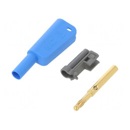 Conector Banană 4mm Albastru 1kV Izolat | Electronic-mag.ro | Componente Electronice