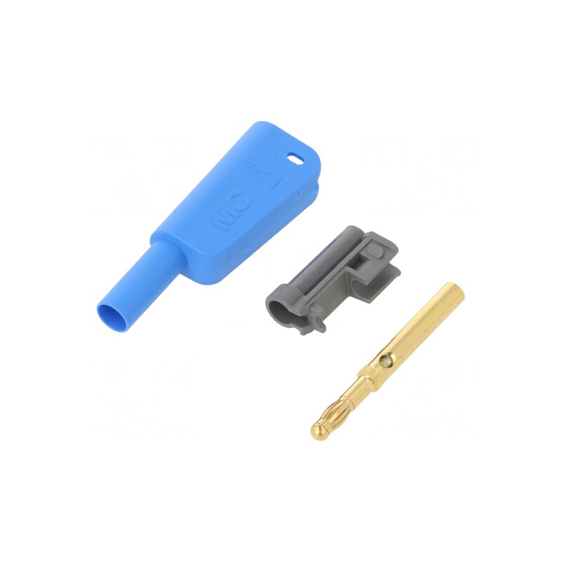 Conector Banană 4mm Albastru 1kV Izolat | Electronic-mag.ro | Componente Electronice