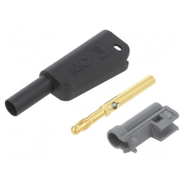 Conector Banană 4mm 32A 1kV Negru Izolat | Electronic-mag.ro | Componente Electronice