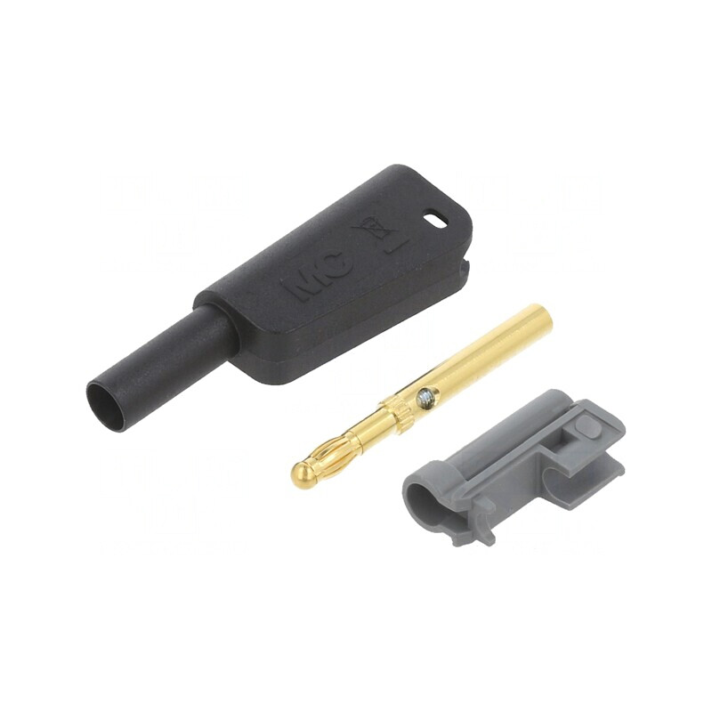 Conector Banană 4mm 32A 1kV Negru Izolat | Electronic-mag.ro | Componente Electronice
