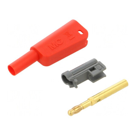 Conector Banană 4mm Roșu 32A 1kV cu Izolație | Electronic-mag.ro | Componente Electronice