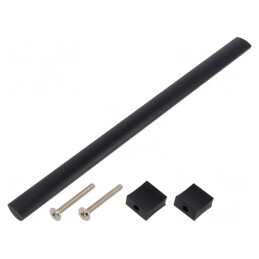 Manetă Aluminiu Negru Mat 30.5mm 244mm 15.5mm | Electronic-mag.ro | Componente Electronice
