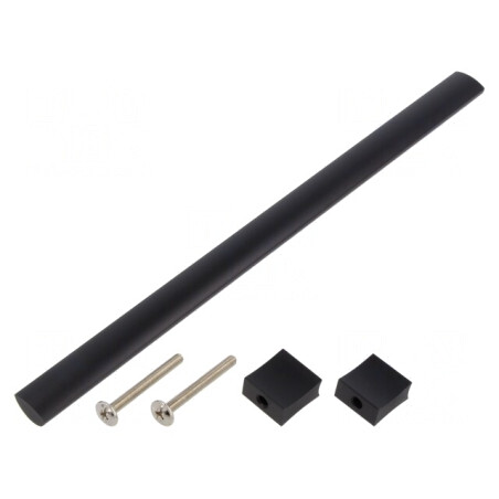 Manetă Aluminiu Negru Mat 30.5mm 244mm 15.5mm | Electronic-mag.ro | Componente Electronice