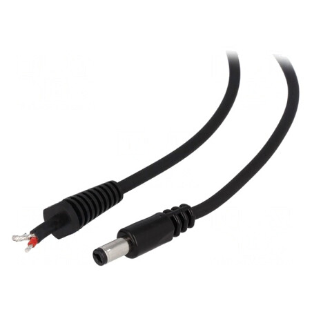 Cablu Electric 2x1mm² cu Mufă DC 5,5/2,1 Negru 1,5m | Electronic-mag.ro | Componente Electronice