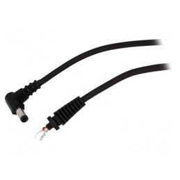 Cablu Alimentare 5,5/2,1mm Negru 1,5m | Electronic-mag.ro | Componente Electronice