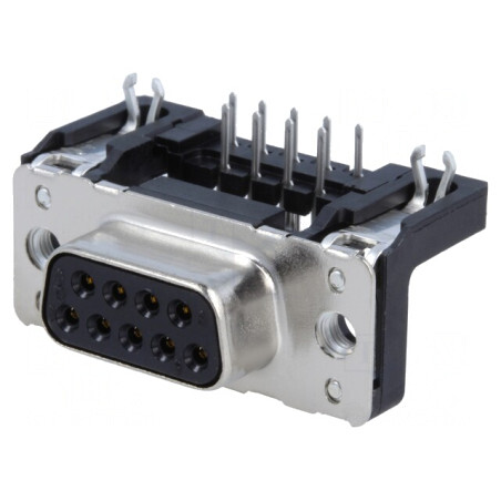 Conector D-Sub 9 Pin Soclu Mamă 90° THT M3 | Electronic-mag.ro | Componente Electronice