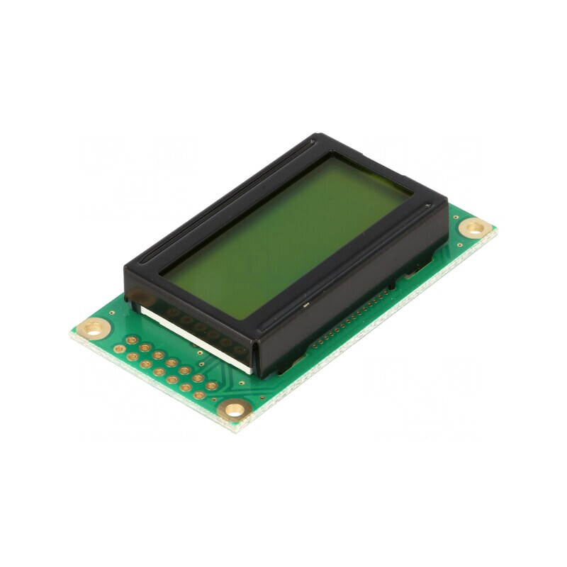 Afişaj LCD Alfanumeric 8x2 Galben-Verde LED | Electronic-mag.ro | Componente Electronice