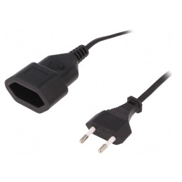 Prelungitor negru 2m 1 priză | Electronic-mag.ro | Componente Electronice