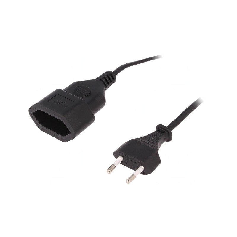 Prelungitor negru 2m 1 priză | Electronic-mag.ro | Componente Electronice