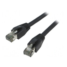 Patch cord S/FTP Cat 8.1 Cu LSZH Negru 1m | Electronic-mag.ro | Componente Electronice