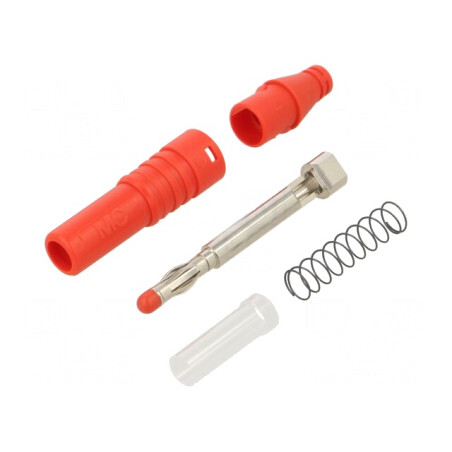 Mufă Banană 4mm 32A Roșie Cu Izolație | Electronic-mag.ro | Componente Electronice