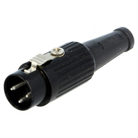 Mufă DIN 3-Pin 180° pe Cablu 34V | Electronic-mag.ro | Componente Electronice