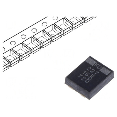 Condensator Tantal Polimer 220uF 16V SMD | Electronic-mag.ro | Componente Electronice