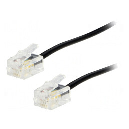 Cablu Telefon RJ11 20m Negru | Electronic-mag.ro | Componente Electronice