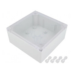 Carcasă Universală ABS Gri IP55 133x133x59mm | Electronic-mag.ro | Componente Electronice