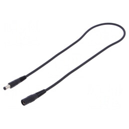 Cablu Alimentare DC 5,5/2,1 mm Negru | Electronic-mag.ro | Componente Electronice