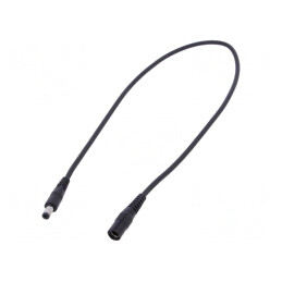 Cablu Alimentare DC Negru 1x1mm2 5,5/2,1mm la 5,5/2,5mm | Electronic-mag.ro | Componente Electronice