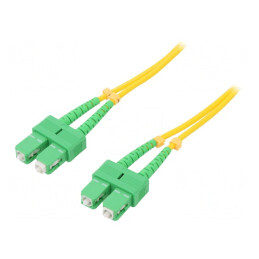 Patch Cord Fibra Optica SC/APC 3m LSZH Galben | Electronic-mag.ro | Componente Electronice