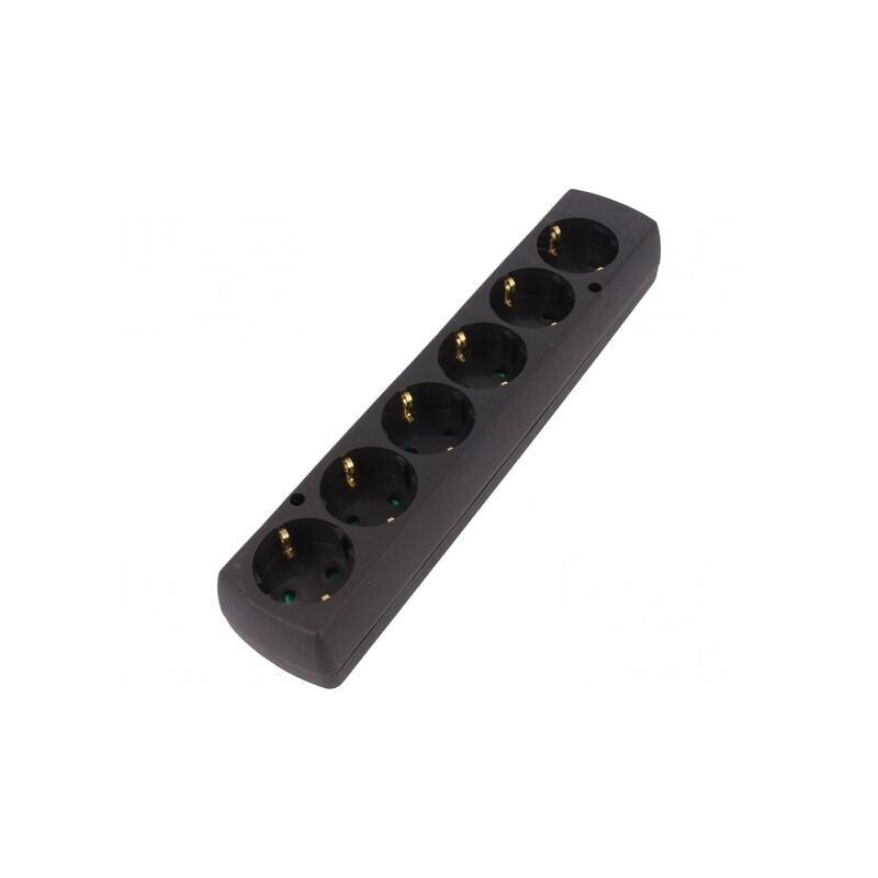Conector Alimentare AC Splitter 2P 16A Negru | Electronic-mag.ro | Componente Electronice