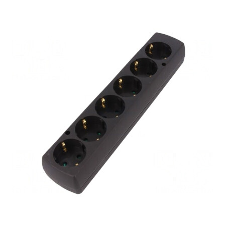 Conector Alimentare AC Splitter 2P 16A Negru | Electronic-mag.ro | Componente Electronice