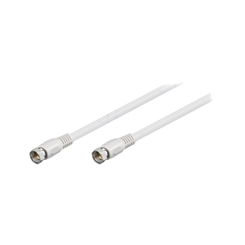 Cablu Coaxial 75Ω 7,5m cu Mufe F Alb | Electronic-mag.ro | Componente Electronice