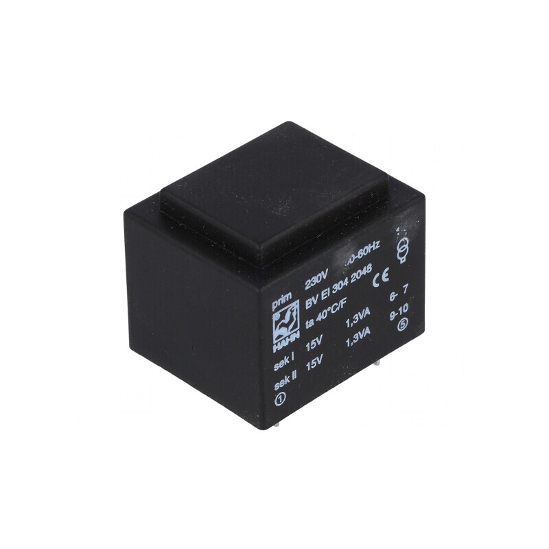 Transformator încapsulat 2,6VA 230VAC 15V 15V PCB | Electronic-mag.ro | Componente Electronice
