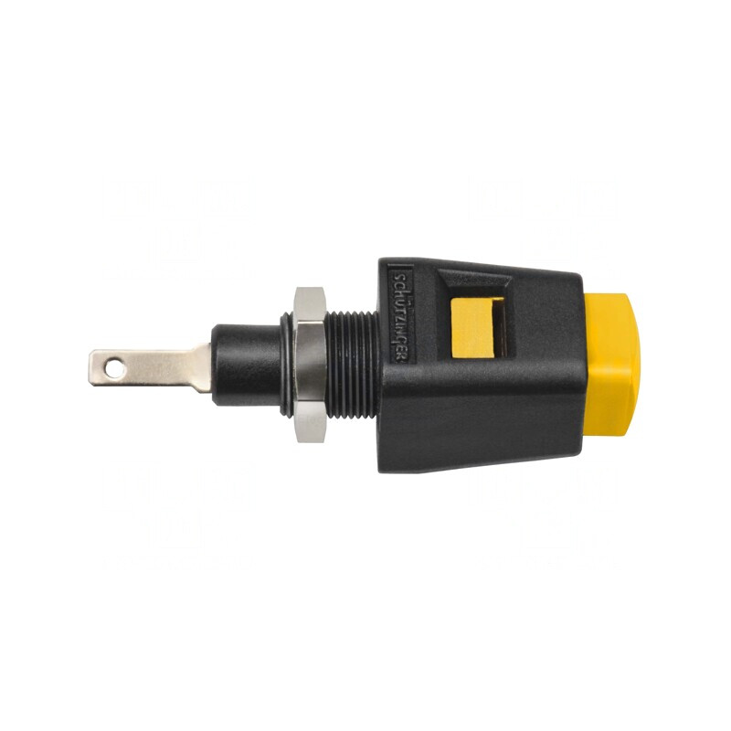 Clemă de laborator galbenă 70VDC 16A nichel 33VAC | Electronic-mag.ro | Componente Electronice