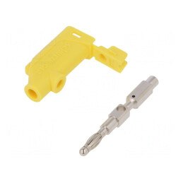 Mufă Banană 4mm Galbenă 32A 70VDC | Electronic-mag.ro | Componente Electronice