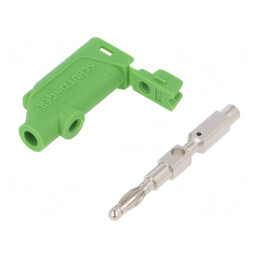 Mufă Banană 4mm Verde 32A 70VDC | Electronic-mag.ro | Componente Electronice
