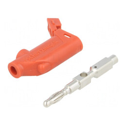 Mufă Banană 4mm Roșie 32A 70VDC | Electronic-mag.ro | Componente Electronice