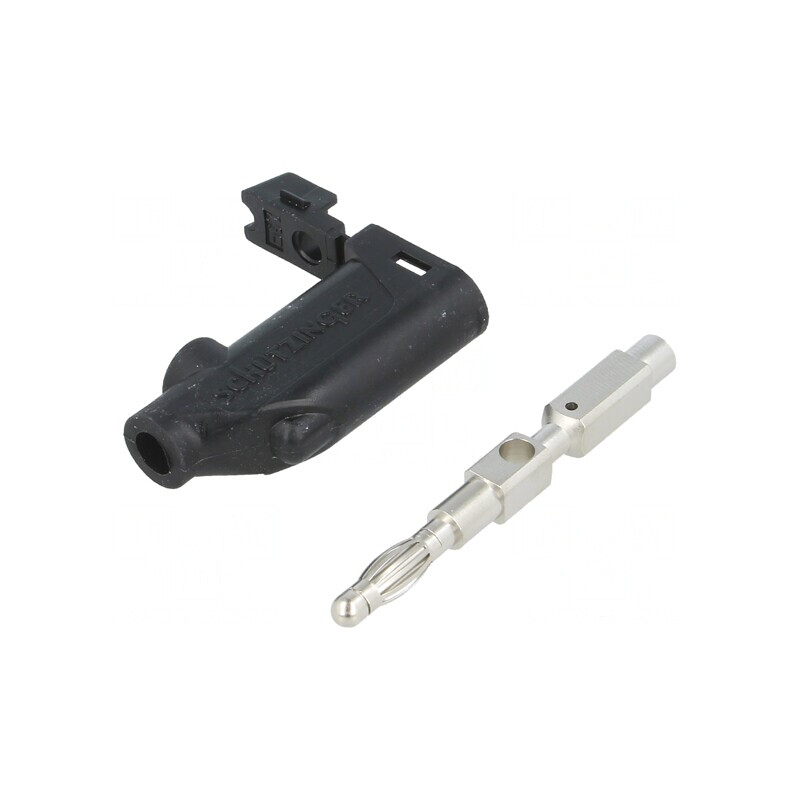 Mufă banană neagră 4mm 32A 70VDC | Electronic-mag.ro | Componente Electronice