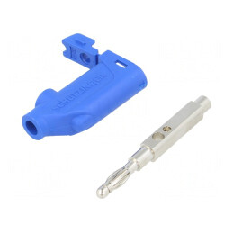 Mufă Banană 4mm 32A Albastră | Electronic-mag.ro | Componente Electronice