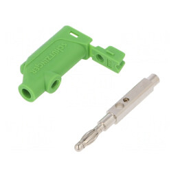 Mufă Banană Verde 4mm 32A 70VDC | Electronic-mag.ro | Componente Electronice
