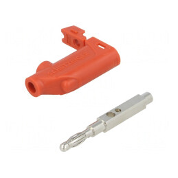Mufă banană 4mm roșie 32A 70VDC | Electronic-mag.ro | Componente Electronice