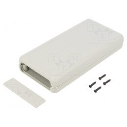 Carcasă cu panou gri deschis 70x135x24mm | Electronic-mag.ro | Componente Electronice