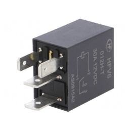 Releu Electromagnetic 12VDC 30A cu Soclu | Electronic-mag.ro | Componente Electronice