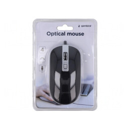 Mouse optic USB negru/argintiu cu cablu 1,35m | Electronic-mag.ro | Componente Electronice