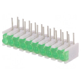 LED Verde 20mA Difuz 10 Diode