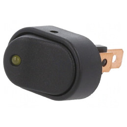 Comutator ROCKER SPST ON-OFF 30A/12VDC LED Chihlimbar | Electronic-mag.ro | Componente Electronice