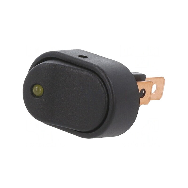 Comutator ROCKER SPST ON-OFF 30A/12VDC LED Chihlimbar | Electronic-mag.ro | Componente Electronice