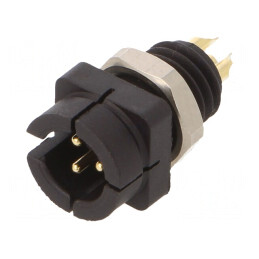 Conector Circular Soclu Tată 3 Pin Aurit 3A IP40 60V | Electronic-mag.ro | Componente Electronice
