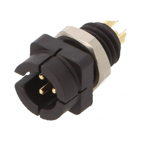 Conector Circular Soclu Tată 3 Pin Aurit 3A IP40 60V | Electronic-mag.ro | Componente Electronice