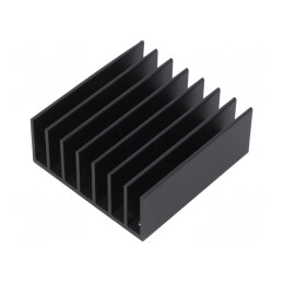 Radiator extrudat cu aripioare negru 61mm TO218 TO220 | Electronic-mag.ro | Componente Electronice
