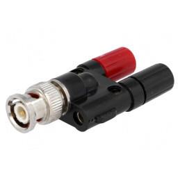Adaptor Banană 4mm 60VDC cu Mufă BNC | Electronic-mag.ro | Componente Electronice