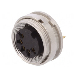 Conector M16 Mamă 5 PIN 5A 60V IP40 0,75mm² | Electronic-mag.ro | Componente Electronice