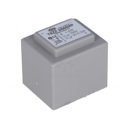 Transformator încapsulat 3VA 230VAC 9V 330mA PCB | Electronic-mag.ro | Componente Electronice
