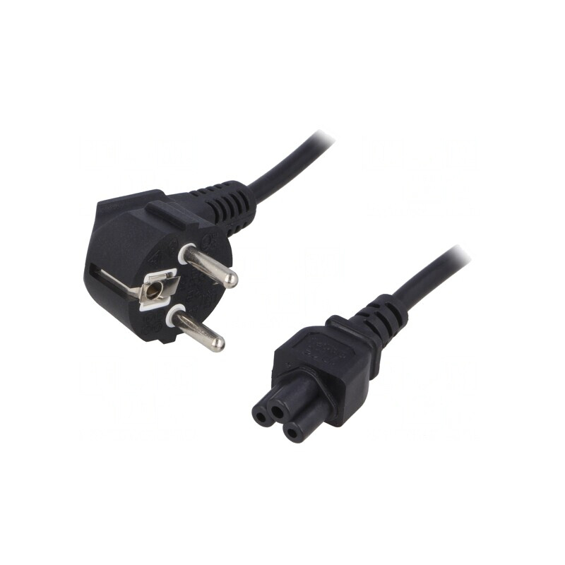 Cablu Alimentare 3x0,75mm2 cu Ştecăr în Unghi și Conector IEC C5 | Electronic-mag.ro | Componente Electronice Cablu Alimentare 3x0,75mm2 cu Ştecăr în Unghi și Conector IEC C5 | Electronic-mag.ro | Componente Electronice