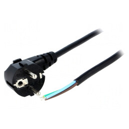 Cablu Alimentare 3x1mm2 cu Ştecăr în Unghi PVC 2,5m | Electronic-mag.ro | Componente Electronice