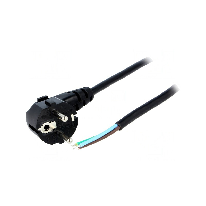 Cablu Alimentare 3x1mm2 cu Ştecăr în Unghi PVC 2,5m | Electronic-mag.ro | Componente Electronice